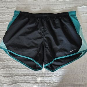 Nike Black and Teal Athletic Shorts